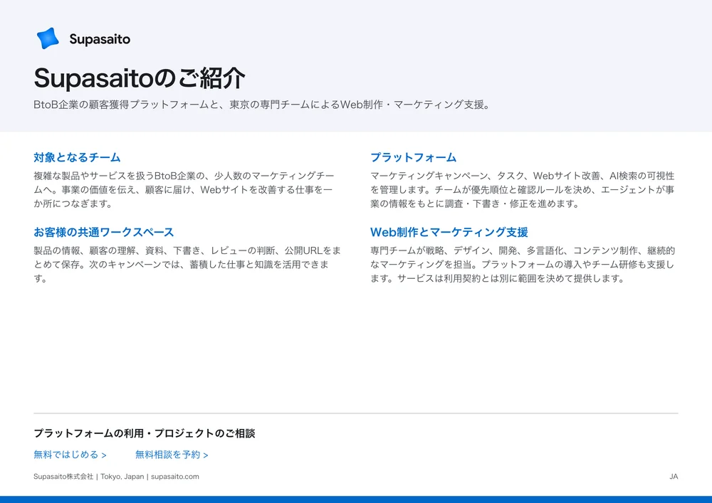 Supasaitoのご紹介